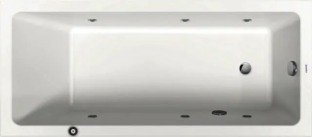 No.1 Whirlwanne Duravit 1700x750mm Einbauversion,1 Rückensch.,Jet P, Weiß