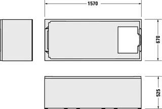 Wannenträger f.#700488 Duravit No.1 Badewanne 1600x700mm – Bild 2