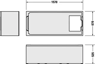 Wannenträger f.#700488 Duravit No.1 Badewanne 1600x700mm – Bild 3