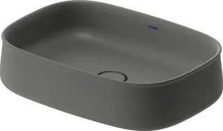 Duravit Aufsatzbecken 550mm Zencha, geschl. o.ÜL, o.HLB, Grau Seidenmatt – Bild 5