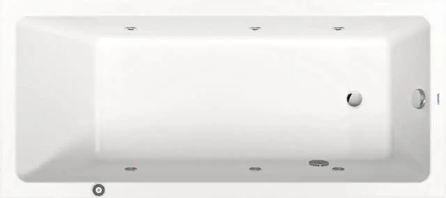 No.1 Whirlwanne Duravit 1800x800mm Einbauversion,1 Rückenschr. Jet P, Weiß