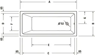 No.1 Whirlwanne Duravit 1800x800mm Einbauversion,1 Rückenschr. Jet P, Weiß – Bild 4