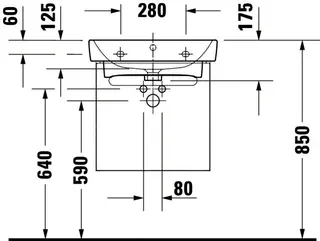 WT/MWT 550mm, Duravit No.1 weiß, mit ÜL, mit HLB – Bild 3