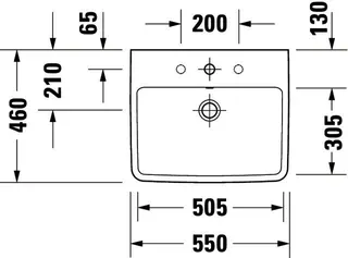 WT/MWT 550mm, Duravit No.1 weiß, mit ÜL, mit HLB – Bild 5