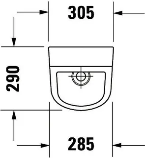 Urinal Duravit No. 1,565mm,rimmless weiß hgl., Zulauf v. Hinten – Bild 4