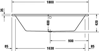 No.1 Whirlwanne Duravit 1800x800mm Einbauversion,2 Rückensch.,Jet P, Weiß – Bild 4