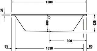 No.1 Whirlwanne Duravit 1800x800mm Einbauversion,2 Rückensch.,Jet P, Weiß – Bild 5