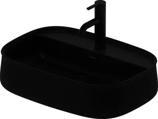 Duravit Aufsatzbecken 550mm Zencha, geschl. o.ÜL, m.HLB, 1 HL, Anthrazit Matt – Bild 5