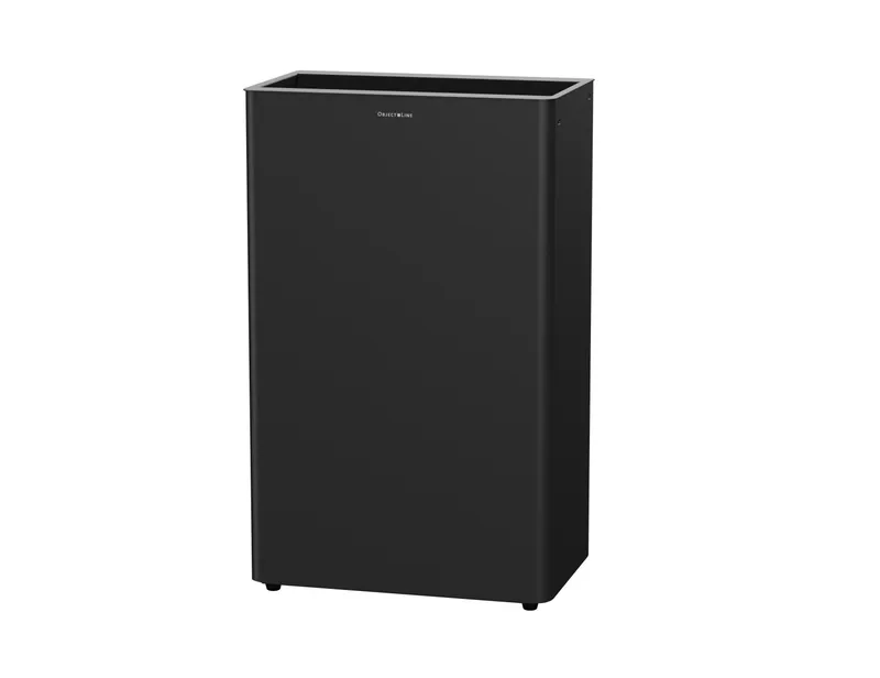 CWS ObjectLine Abfallbehälter 40 Liter, Edelstahl schwarz RAL 9005
