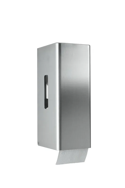 CWS Toilettenpapierspender ObjectLine ES für 2 Rollen, HxBxT 303x116x136, Schloss