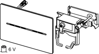 TECEsolid WC-Elektronik, 6 V-Batterie, weiß matt – Bild 5