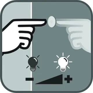AS TOP-G Touchsymbol im Glas Lichtfarbe stufenlos 3000 - 6000 Kelvin