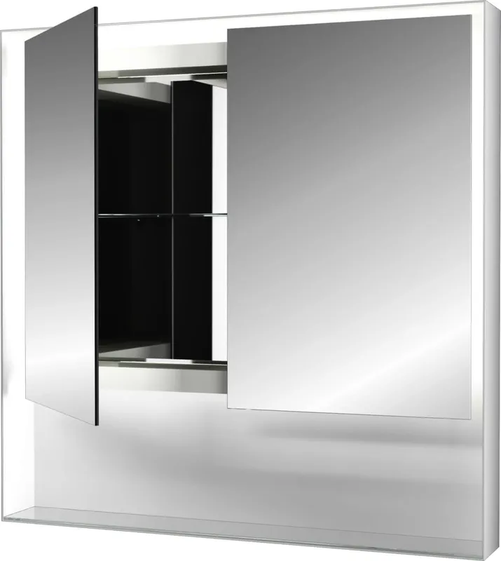 AS Sempre-Spazio LED-Leuchtspiegel Breite 120 x Höhe 80 cm 2-türig