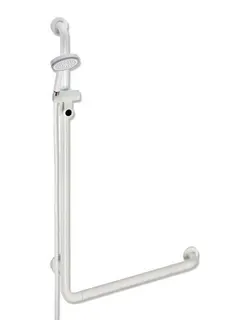 HEWI Winkelgriff m.Br.H.Stg.,BR-Schlauch HB,Ser. 801,AM1:1100,W1:600, reinweiß – Bild 2