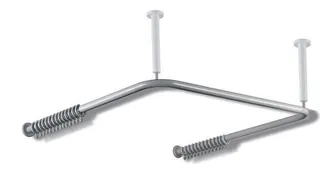 HEWI VH-Stange Ser 801,d:33, U-Form, Sonderanf. reinweiß – Bild 2