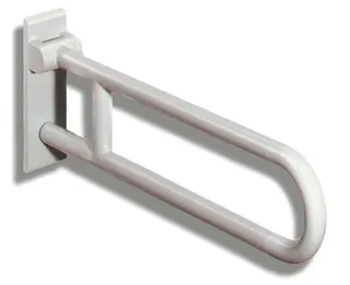 HEWI Stützklappgriff Ser 801, L:750mm, antimikrobiell signalweiß – Bild 2