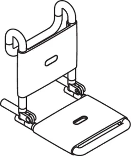 HEWI Einhängesitz, klappbar B=345mm,T=485mm,H=472mm reinweiß – Bild 5