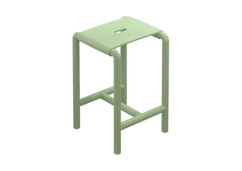HEWI Hocker B=345mm,T=336mm,H=507mm reinweiß