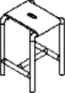 HEWI Hocker B=345mm,T=336mm,H=507mm reinweiß – Bild 4