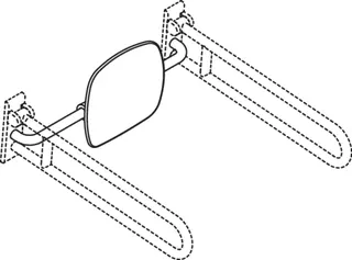 HEWI Rückenstütze Fb 90, WA 150mm SK-Griff-Montage anthrazitgrau – Bild 5