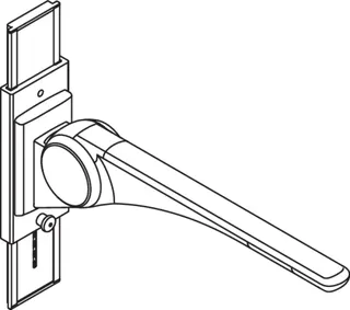 HEWI Stützklappgriff Basic,700 mm mit Höhenverstellung weiß hgl.- weiß mt – Bild 5