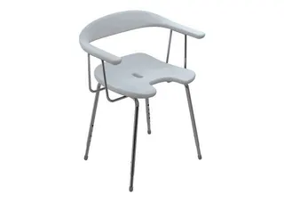 HEWI Duschhocker Premium Beine verchromt signalweiß – Bild 3