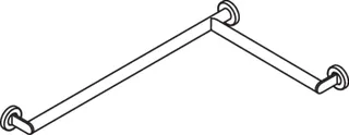 HEWI DUHA, d:32, rechts, W1:765, W2:475, pulverbeschichtet weiß tiefmatt – Bild 5