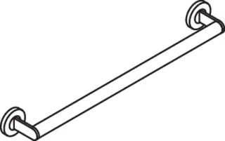 HEWI Haltegriff, d:30, L:600mm, plvb schw tiefmatt – Bild 5