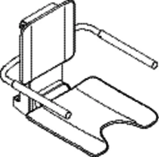 HEWI Einhängesitz mit Armlehnen und Hygienea., pulverb. weiß tiefmatt – Bild 4