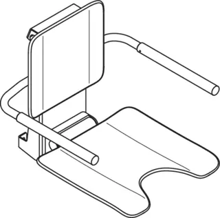 HEWI Einhängesitz mit Armlehnen und Hygienea., pulverb. weiß tiefmatt – Bild 5