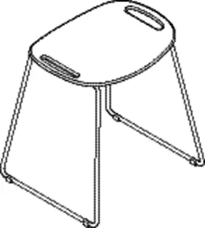 HEWI Duschhocker, H:508mm, B:462mm, tiefschwarz – Bild 4