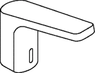 HEWI SENSORIC Waschtischarmatur elektr., Edelstahloptik, kubisch, Netzbetrieb – Bild 4