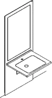 HEWI Waschtisch-Modul S50, Waschtisch 950.13.201, Spiegel, weiß – Bild 4