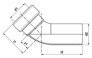 AIPS VSH Tectite Sprint Bogen d22 I/A 45Gr Cu EPDM – Bild 2