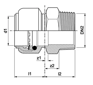 AIPS VSH Tectite Pro Überg.-Stk. d54xR2 (DN50) I/A RG EPDM – Bild 2