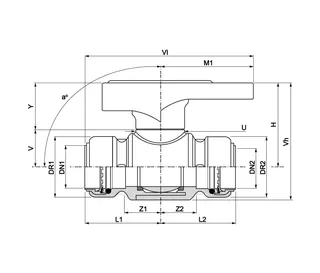 AIPS VSH Tectite Kugelhahn d22, f. Kupfer-, Edelstahl-, C-Stahlrohr – Bild 2