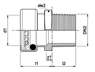 AIPS VSH Tectite Sprint Überg.-Stk. d28xR1 (DN25) I/A MS EPDM – Bild 2