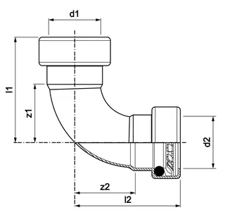 AIPS VSH Tectite Sprint Bogen d22 I/I 90Gr Cu EPDM – Bild 2