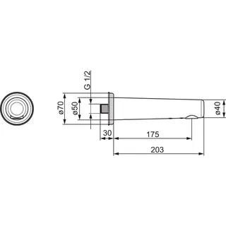 Waschtisch-Batt. HANSAELECTRA 0087 DN15 3V, Bluetooth Ausld. 175 mm chr – Bild 3