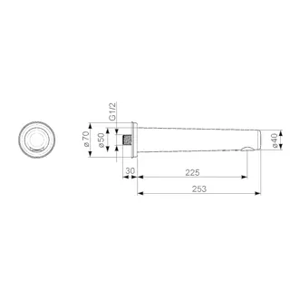 Waschtisch-Batt. HANSAELECTRA 0088 DN15 3V, Bluetooth Ausld. 225 mm chr – Bild 3