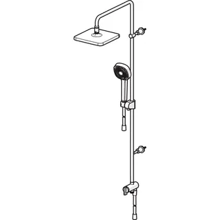 Kopfbrause-Set HANSABASICJET Style 4438 3-strahlig Ausld. 407 mm chr – Bild 3