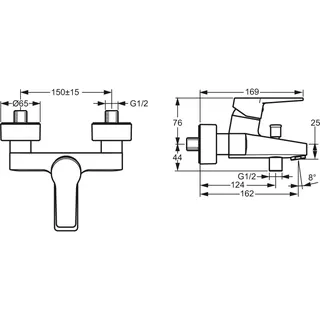 EHM Wafü und Brausebatt. HANSATWIST 0974 Ausld. 162 mm DN15 Matt-Schwarz – Bild 3
