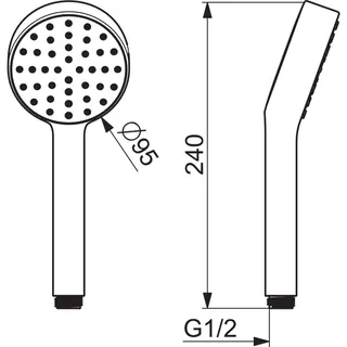 Handbrause HANSAMEDIJET 0416 1-strahlig d 95 mm chr – Bild 3