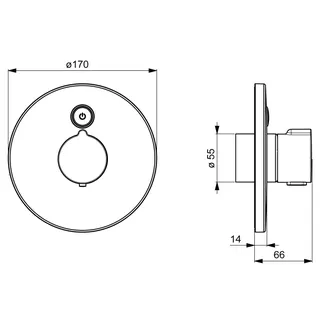 FM-Set f. Brausebatt. HANSAELECTRA 8191 Ros. rund 3 V, BT chr – Bild 2