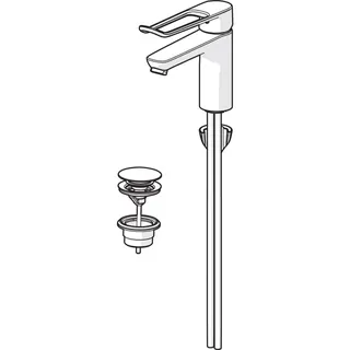 EHM Waschtisch-Batt. HANSACLINICA 4522 CU-Rohr Bügelh. Bed.he. lang Ausld. 150 – Bild 3