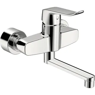 EHM Waschtisch-Batt. HANSACLINICA 0151 Bed.he. lang Ausld. 227 mm DN15 chr