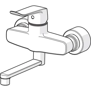 EHM Waschtisch-Batt. HANSACLINICA 0151 Bed.he. lang Ausld. 227 mm DN15 chr – Bild 2