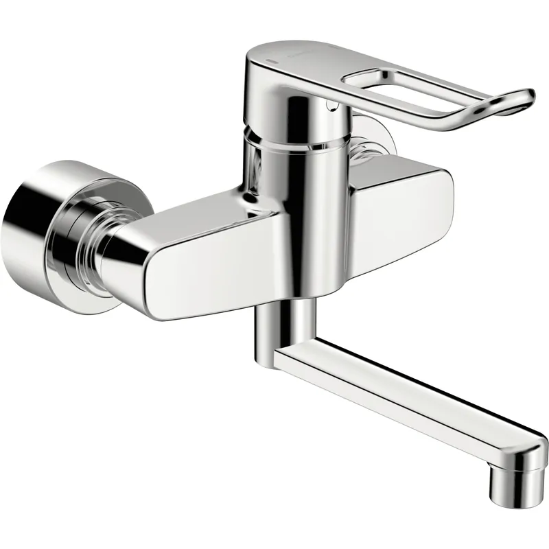 EHM Waschtisch-Batt. HANSACLINICA 0151 Bügelh. Bed.he. lang Ausld. 227 mm DN15