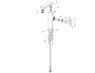 EHM Waschtisch-Batt. HANSASTELA ECO 5715 Zugst.Ablgarn. Ausld. 134 mm 3,4 L/min – Bild 4