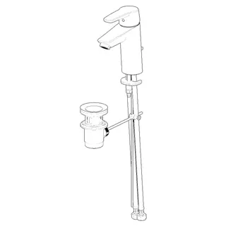 EHM Waschtisch-Batt. HANSAPOLO ECO 5150 Zugst.Ablgarn. Ausld. 110 mm 3,4 L/min – Bild 2